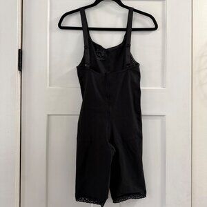 Isavela Shapewear Full Body Compression Bodysuit Black Seamless Sculpting Sz SM